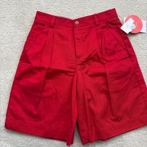 Liz Claiborne Women’s Bright Red Flat-Front Bermuda Shorts